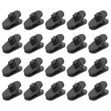 20 Pcs 360 Degree Rotate Headphone Wire Clip 0.94"x0.39"x0.59" Black