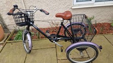 Pashley Picador Tricycle, 3 speed, VGC, shopping basket and metal carrier.