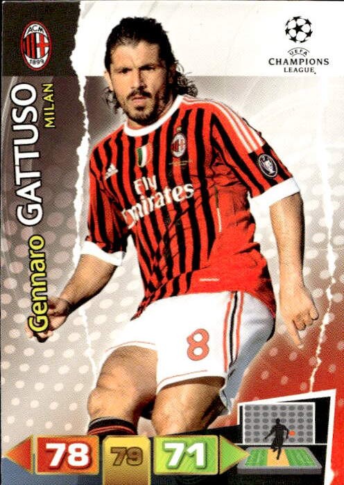 Card UEFA Adrenalyn XL Panini 2011/12 # Gennaro Gattuso Milan