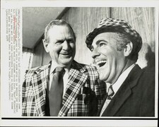 1974 Press Photo Bear Bryant, University of Alabama Ara Parseghian, Notre Dame