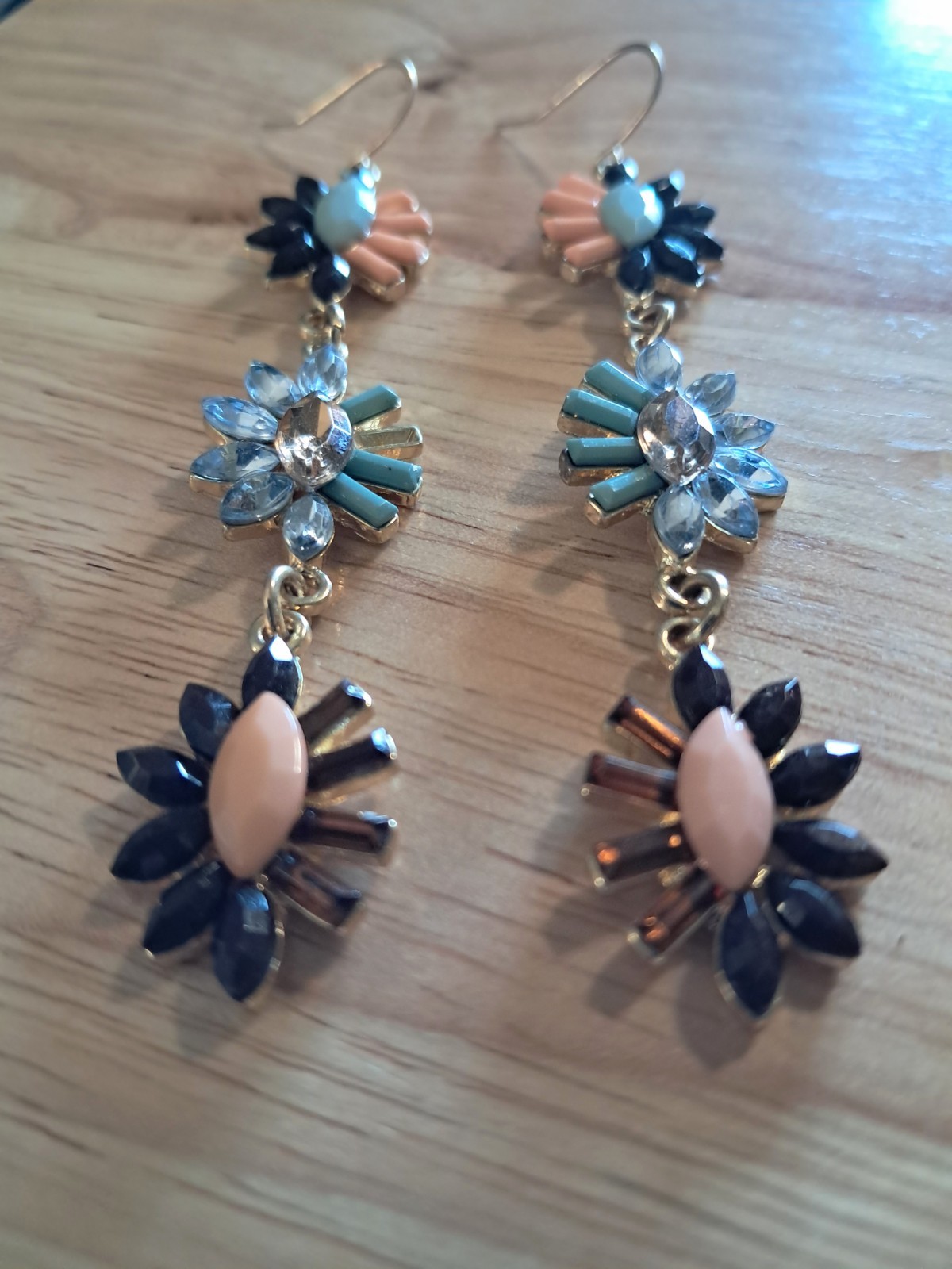 Boho Dangle/ Drop Multicolor Pierced Hook Stateme… - image 4