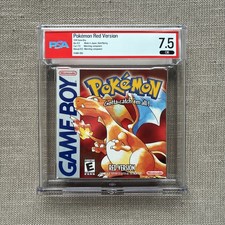 Pokemon Red Version USA 1998 PSA 7.5 CIB Game Boy GRADED Collectible