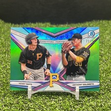 2021 HENRY DAVIS/ANTHONY SOLOMETO GREEN Refractor 60/99 Bowman Draft Chrome