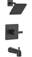 Tub Shower Faucet Set with 6-Inch Rain Shower Head and Tub Spout