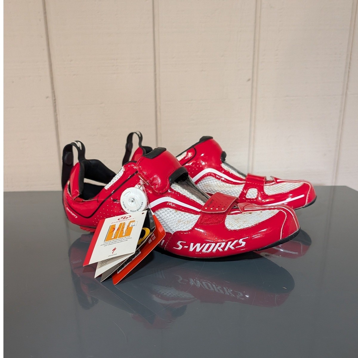 Specialized S-Works Trivent Triathlon Cycling Shoes Red White BOA