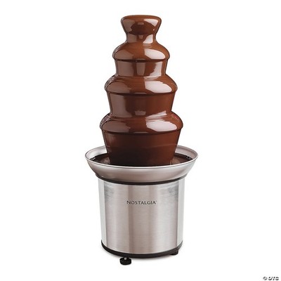 Nostalgia 4-Tier Stainless Steel Chocolate Fondue Fountain 2 lb Party Dessert