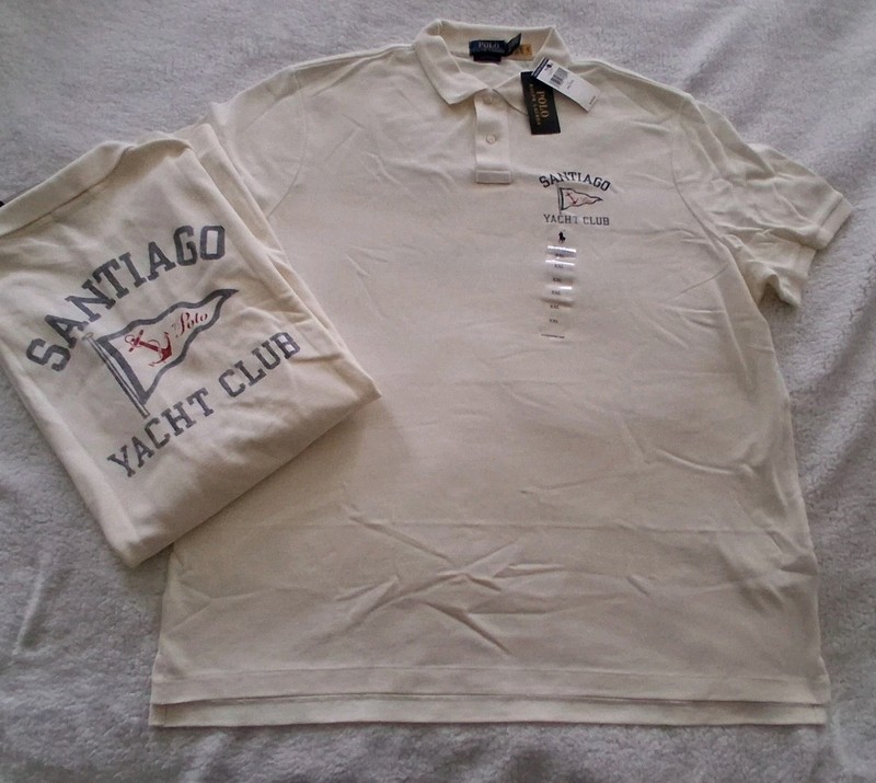 New Ralph Lauren Polo Mens 2XL XXL Santiago Yacht Club Shirt NWT 