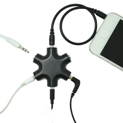 5 Fach 3.5mm Klinken Verteiler Audio Splitter für Kopfhörer Headphone Smartphone