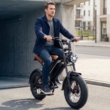 1500W 16'' Fat Tire Electric Bike for Adults 28MPH 35Mile Fast E-Mountain Ebike