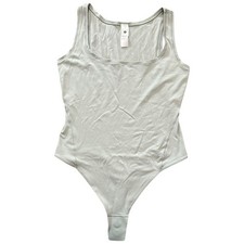 Lululemon S Jade Gray Wundermost Ultra Soft Nulu Square Neck Sleeveless Bodysuit