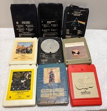 Classic Rock 8 Track Tape Lot of 9 Tapes - Broken Tapes Needs Repair/Splice