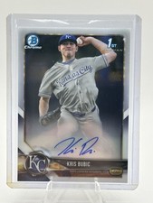 Kris Bubic 2018 Bowman Chrome 1st Rookie Auto Card #CDA-KB Autograph LA Dodgers. rookie card picture