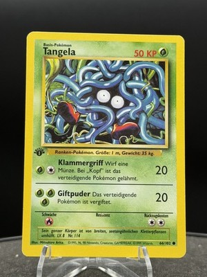 Pokemon BASE SET FIRST 1ST EDITION - #66 Tangela NM HIGH GRADE