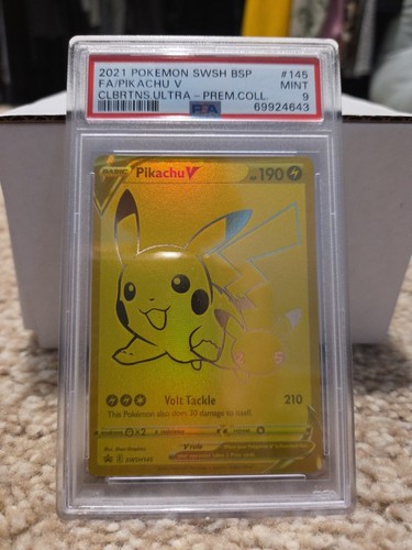 Pokemon Pikachu V Celebrations Ultra-Premium Collection FA Promo SWSH145 PSA 9