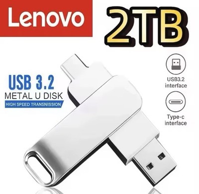 Lenovo 2TB USB Flash Drives USB 3.2 Memories Type c 2 In 1 2TB OTG Pen