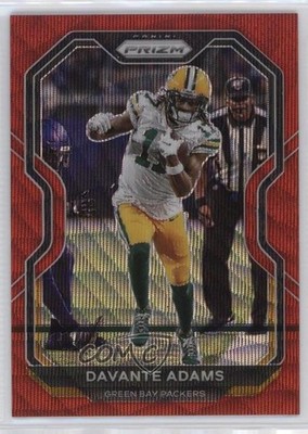 2020 Panini Prizm Red Wave Prizm 62/149 Davante Adams #205 15ej