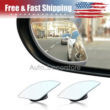 2Pc Car Fan Shape Convex Rear View Mirror Blind Spot Wide Angle Auxiliary Adjust