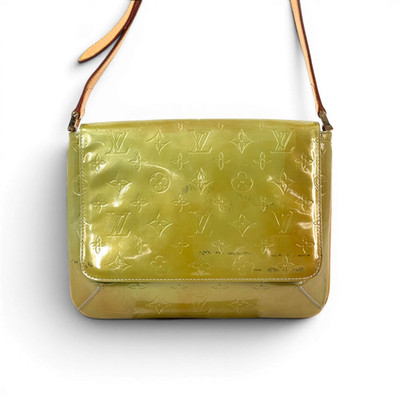 LOUIS VUITTON Thompson Street Monogram Vernis Leather Green Shoulder Bag M91071