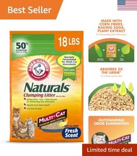 Naturals Clumping Cat Litter 18 lb - Superior Odor Control for Multi-Cat Homes