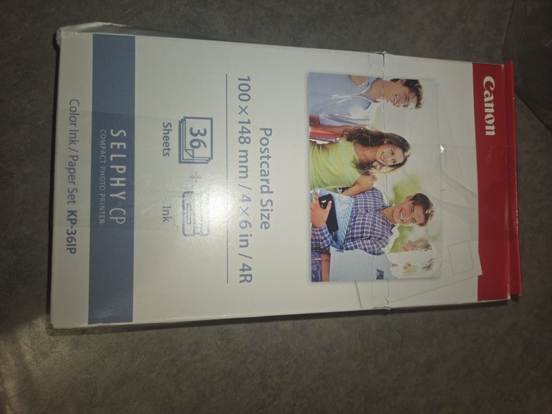 Canon KP-36IP Color Ink Cartridges 36 Sheets 4" X 6" Papers