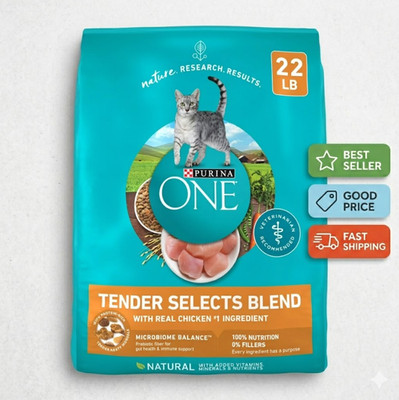 22LB Tender Select Blends Dry Cat Food Chicken Recipe Complete Nutrition