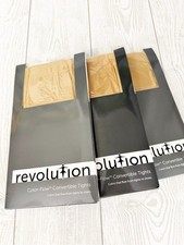 Revolution NEW Color Flow Convertible Tights LA Dark Tan Bundle Dance Lot Of 3