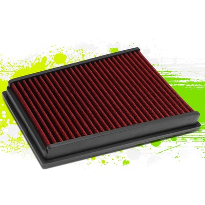 Washable Hi-Flow Drop-In Panel Air Filter Red for X-Trail Qashqai Dualis 07-14