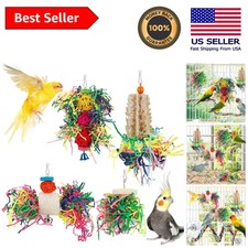 Eco-Friendly Bird Cage Accessories - Shredded Paper Foraging Toys for All Ages