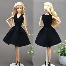 Black Little Dress Doll Dresses Classical Evening Dress Clothes Fit 11.5in Dolls