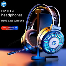 HP H120 RGB STEREO GAMING HEADPHONES Over Ear Headset With 3D Stereo Surround