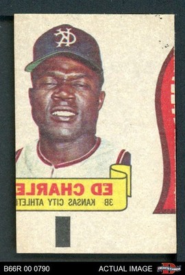 1966 Topps Rub Offs Ed Charles Athletics 1.5 - FAIR