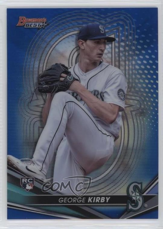 2022 Bowman's Best Blue Refractor 65/150 George Kirby #69 Rookie RC 10vb