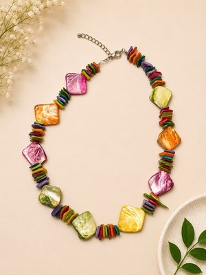 Multicolor Beads And Stones Maximalist Earthy Beachy Mystical Boho