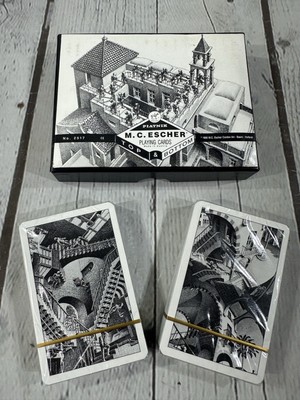 M.C. ESCHER Top & Bottom Playing Cards No. 2517 Double Deck PIATNIK VTG 1992