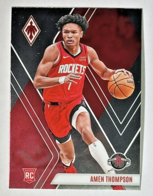 Amen Thompson Rookie Base Card 2023-24 Panini Phoenix Basketball #300 Rockets RC