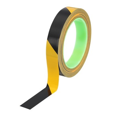Floor Marking Tape, 0.8 Inch x 110 ft Warning Safety Tape, Black/Yellow