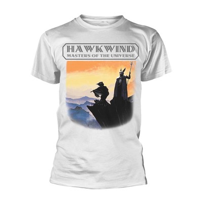 HAWKWIND - MASTERS OF THE UNIVERSE (WHITE) WHITE T-Shirt X-Large