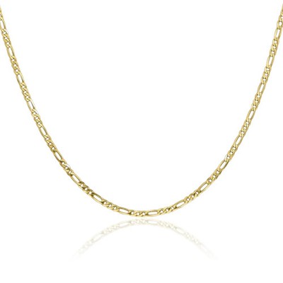 10 Karat massive Gelbgold 2,2 mm Figaro Gliederkette Halskette