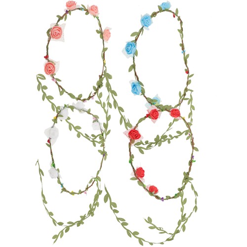 4 Pezzi Corona Tiara Fascia per Capelli Donna Sposa Pettine Matrimonio - Foto 9 di 12