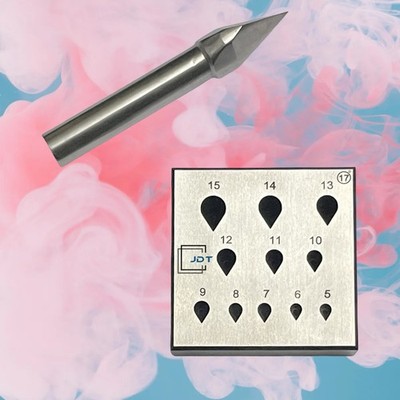 Teardrop Bezel Block Punch Set 5 mm to 15 mm - Bezel Setter - Stone setting- JDT