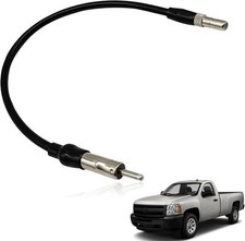 Car Radio Antenna Adapter Male Plug Stereo Fm Am Upgrade Suit - Black