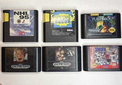 Sega Genesis Game Lot bundle of 6 General Chaos, Flashback + - Untested/As Is 