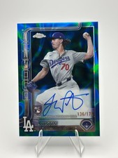 2025 Topps Chrome Update Justin Wrobleski RC ON CARD Auto LAVA /175 LA Dodgers!