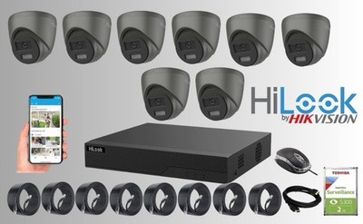 Hikvision Hilook 4K CCTV System 8MP ColorVu Nachtsicht AI 2-Wege Audio PoE NVR