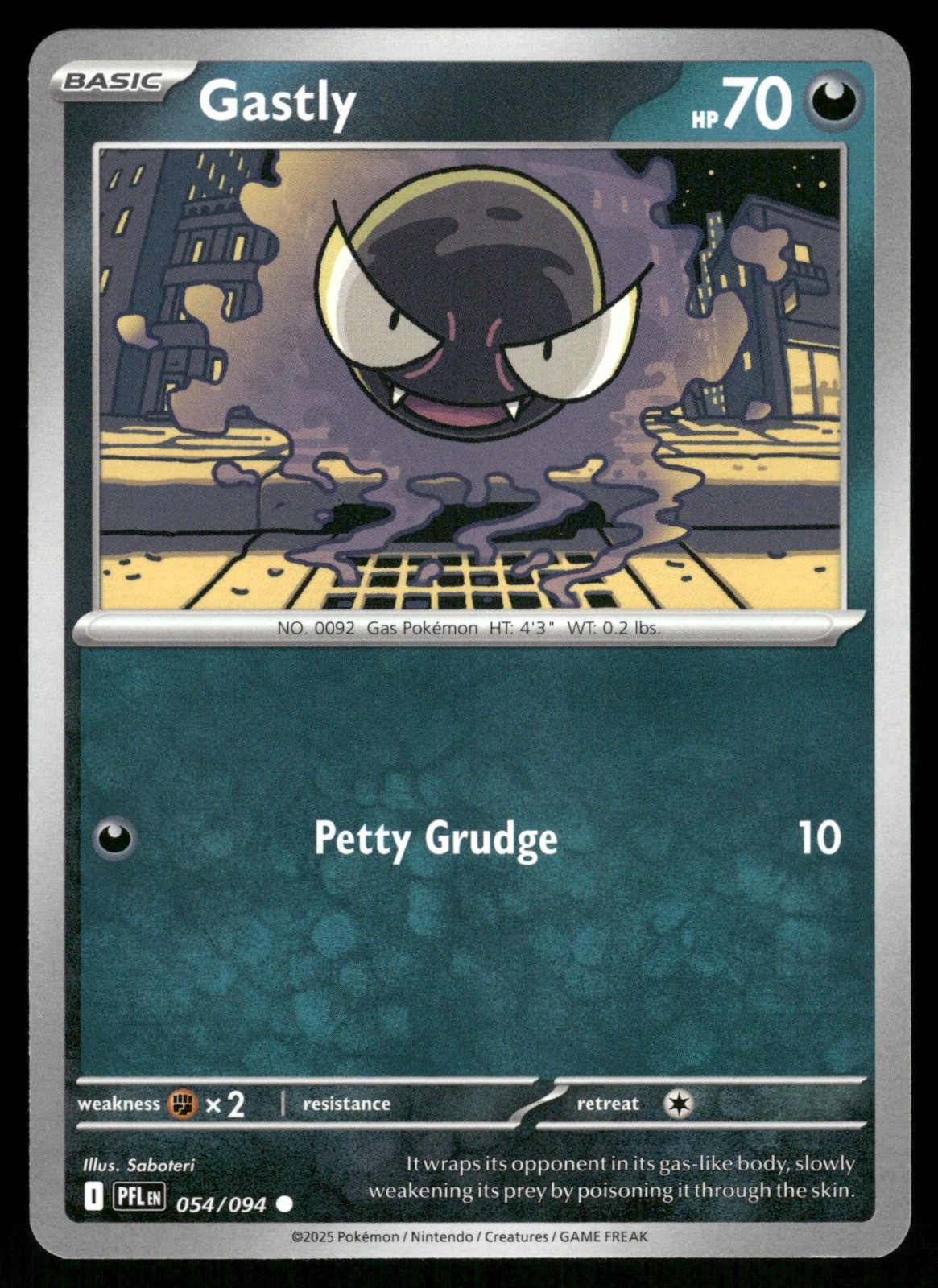 Gastly Common ME02: Phantasmal Flames 054/094 NM