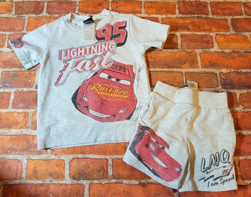 Disney Pixar Cars Boys Short Set Sz 2t Guc