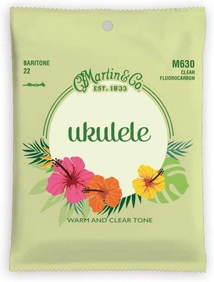 Martin M630 Baritone Ukulele Strings - Fluorocarbon Set - Clear Tone