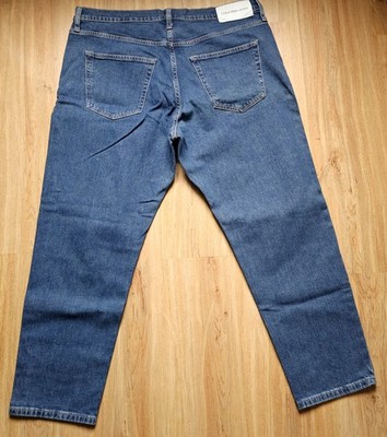 CALVIN KLEIN Dad Jeans W38 L32 Tapered Leg Cropped Mens 
