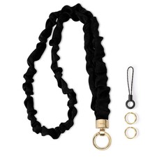 Stretchy Scrunchie Lanyard for ID Badges Keys  Retractable Keychain