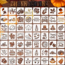 Augshy Fall Stencils, 56 Pack Thanksgiving Small Stencils 3 x 3 inches